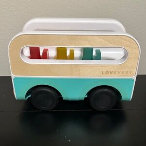 Lovevery Wooden Bus with Colorful Pegs